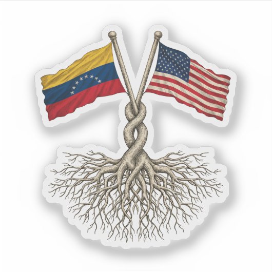Venezuela-Amerikaan Sticker (Voorkant)