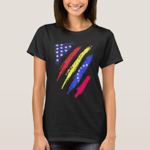 Venezuela Amerikaanse Gekweekte Vlag USA Patriotti T-shirt