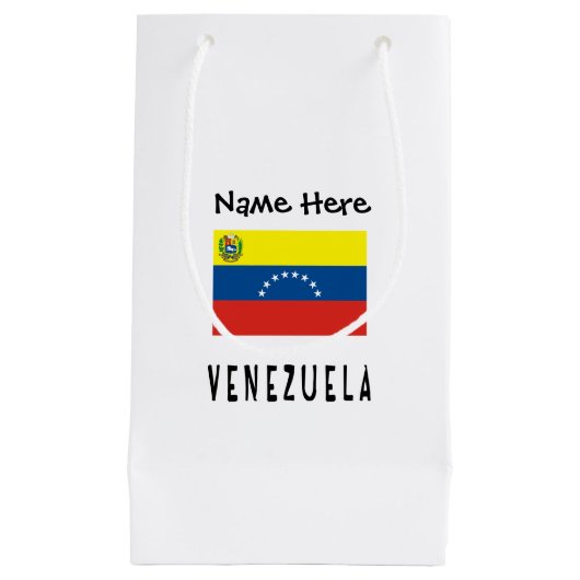 Venezuela and Venezuelan Flag with Your Name Klein Cadeauzakje (Voorkant)