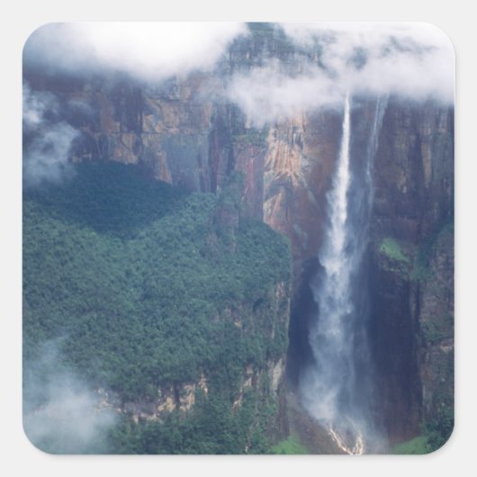 Venezuela, Angel-Herfsten, Nationaal Park Canaima Vierkante Sticker (Voorkant)