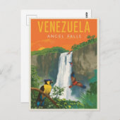 Venezuela Angel Herfsten Retro Reizen Kunst Briefkaart (Voorkant / Achterkant)
