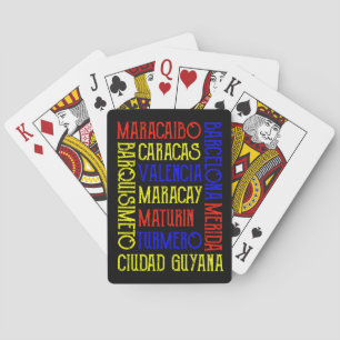 Venezuela Caracas City Names Photo Magnet Pokerkaarten