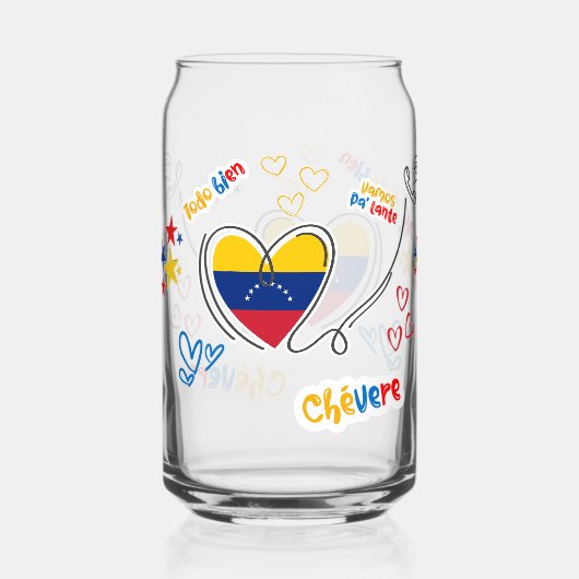 Venezuela Corazón y Frases Positivas Blikvorm Glas (Voorkant)