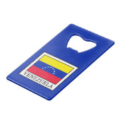 Venezuela Creditkaart Flessenopener (Voorkant Gekanteld)