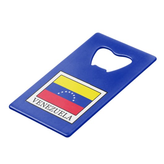 Venezuela Creditkaart Flessenopener (Voorkant Gekanteld)