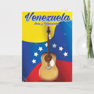 Venezuela Dios y Federación Travel poster Feestdagen Kaart