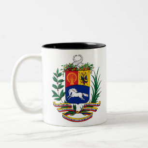 venezuela embleem tweekleurige koffiemok