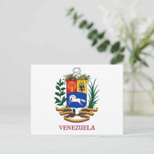 VENEZUELA - embleem/wapen/vlag/symbool Briefkaart (Staand voorkant)