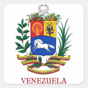 VENEZUELA - embleem/wapen/vlag/symbool Vierkante Sticker