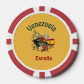 Venezuela + España – fusión de raíces y orgullo  Poker Chips (Voorkant)