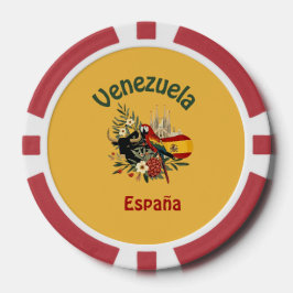 Venezuela + España – fusión de raíces y orgullo  Poker Chips