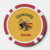 Venezuela + España – fusión de raíces y orgullo  Poker Chips (Achterkant)