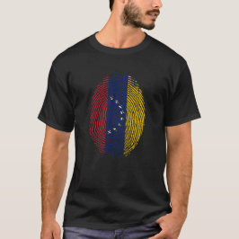 Venezuela fingerprint flag t-shirt