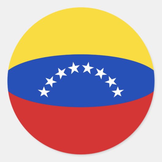 Venezuela Fisheye Vlag Sticker (Voorkant)