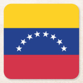 Venezuela flag custom paper drink coasters kartonnen onderzetters (Voorkant)