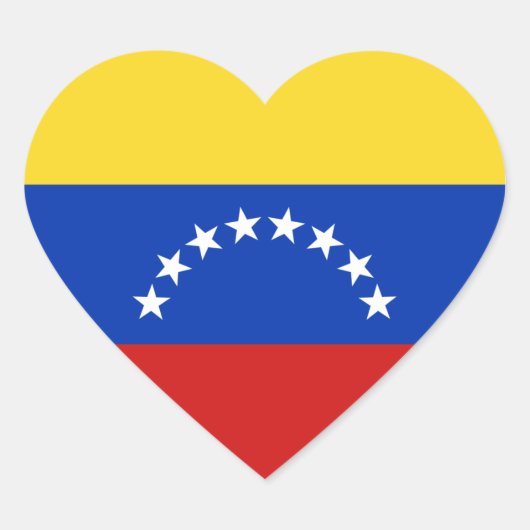 Venezuela Flag Heart Sticker (Voorkant)