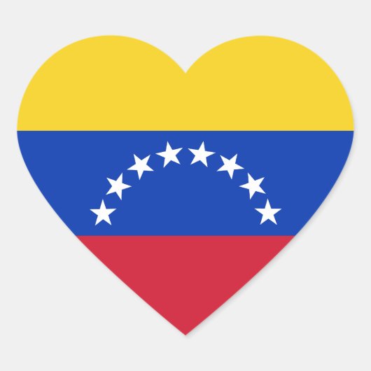 Venezuela Flag Heart Sticker (Voorkant)