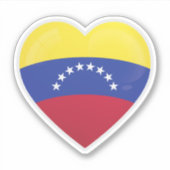Venezuela Flag Liefde Icon Sticker (Voorkant)
