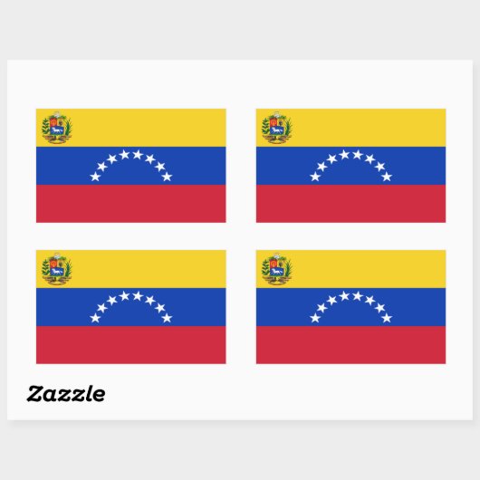 Venezuela Flag Rechthoek Sticker (Vel)