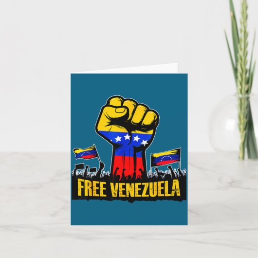 Venezuela Flag Venezuela Libre 2026  Kaart (Voorkant)