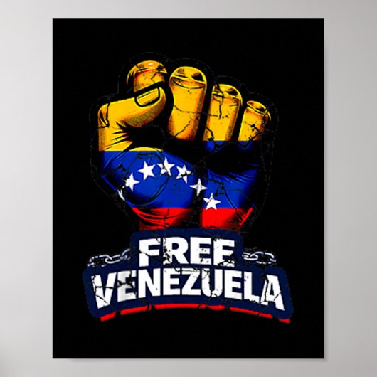 Venezuela Flag Venezuela Libre 2026  Poster (Voorkant)