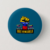 Venezuela Flag Venezuela Libre 2026  Ronde Button 5,7 Cm (Voorkant)
