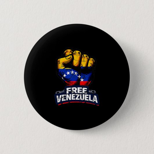 Venezuela Flag Venezuela Libre 2026  Ronde Button 5,7 Cm (Voorkant)