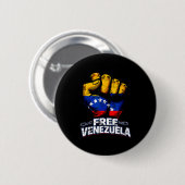 Venezuela Flag Venezuela Libre 2026  Ronde Button 5,7 Cm (Voorkant /achterkant)
