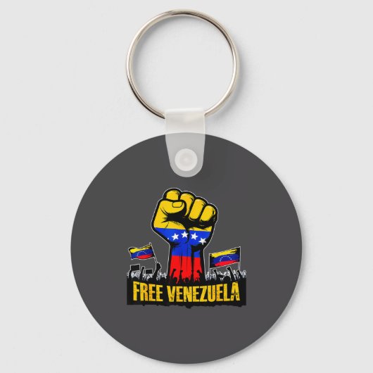 Venezuela Flag Venezuela Libre 2026  Sleutelhanger (Voorkant)