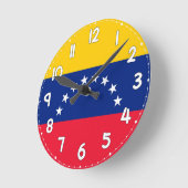 Venezuela Flag Wall Clock - Flag of Venezuela Ronde Klok (Hoek)