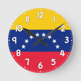 Venezuela Flag Wall Clock - Flag of Venezuela Ronde Klok