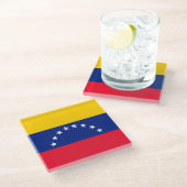 Venezuela Glazen Onderzetter (Schuin)