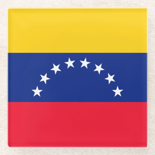 Venezuela Glazen Onderzetter (Voorkant)