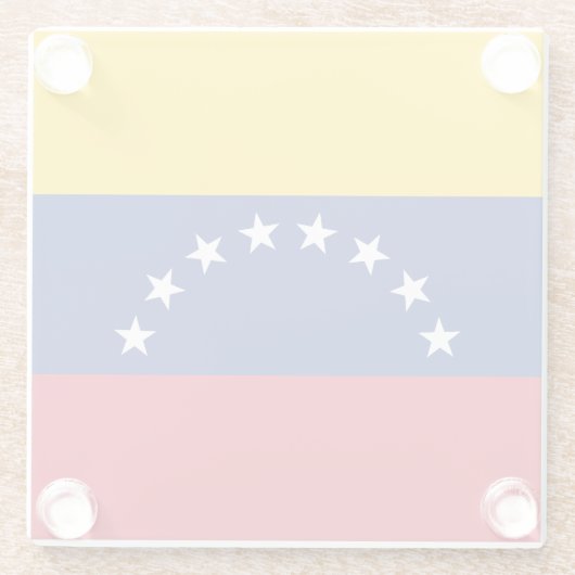 Venezuela Glazen Onderzetter (Achterkant)