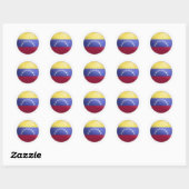 Venezuela Glossy Circle Flag Ronde Sticker (Vel)