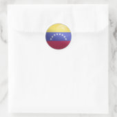Venezuela Glossy Circle Flag Ronde Sticker (Tas)