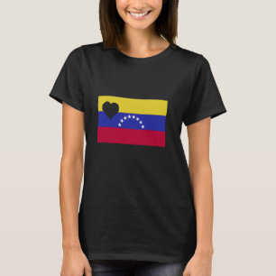 Venezuela Hart Venezolaanse wortels Vlag Trots Zui T-shirt