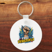 Venezuela Hart Venezuela Vlagontwerp Sleutelhanger (Voorkant)