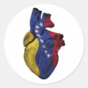 Venezuela Hartvlag Ronde Sticker
