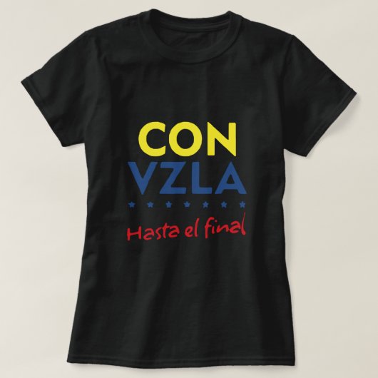 Venezuela Hasta el laatste shirt (Design voorkant)