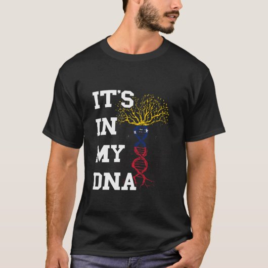 Venezuela Het zit in mijn DNA-boommolecuul Venezol T-shirt (Voorkant)