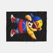 Venezuela Hispanic Heritage Venezuelan Bear Dabbin Fleece Deken (Voorkant (Horizontaal))
