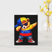 Venezuela Hispanic Heritage Venezuelan Bear Dabbin Kaart (Gele Bloem)
