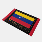 Venezuela huis mat, Venezolaanse vlag, rood / Welk Deurmat (Schuin)