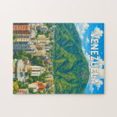 Venezuela Illustratie Reis Kunst Vintage Legpuzzel (Horizontaal)