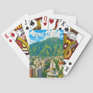Venezuela Illustratie Reis Kunst Vintage Pokerkaarten
