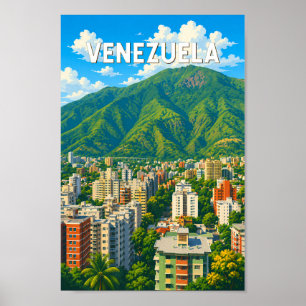 Venezuela Illustratie Reis Kunst Vintage Poster