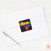 Venezuela is mijn thuis Vlaggenkaart Vierkante Sticker (Envelop)