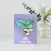 Venezuela-kaart Briefkaart (Staand voorkant)