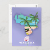 Venezuela-kaart Briefkaart (Voorkant / Achterkant)